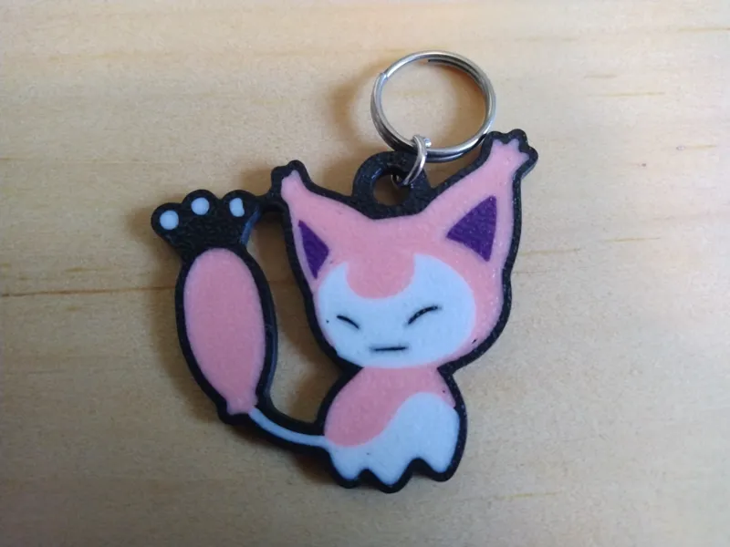 Skitty Pokémon Keychain