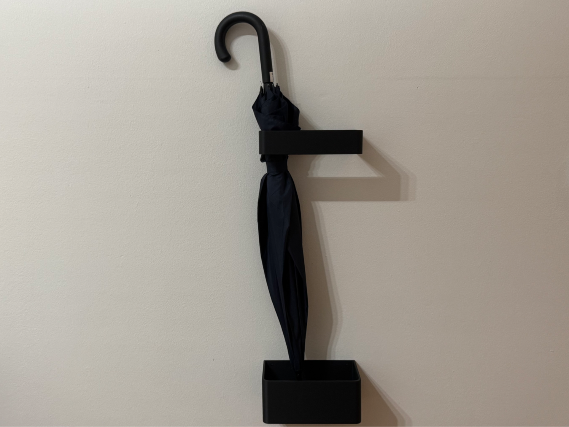 Wall-Mounted Umbrella Holder (2-Piece) + Drip Tray