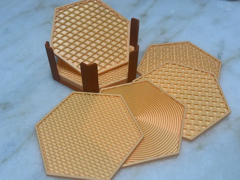 Hexagon Coaster + Holder
