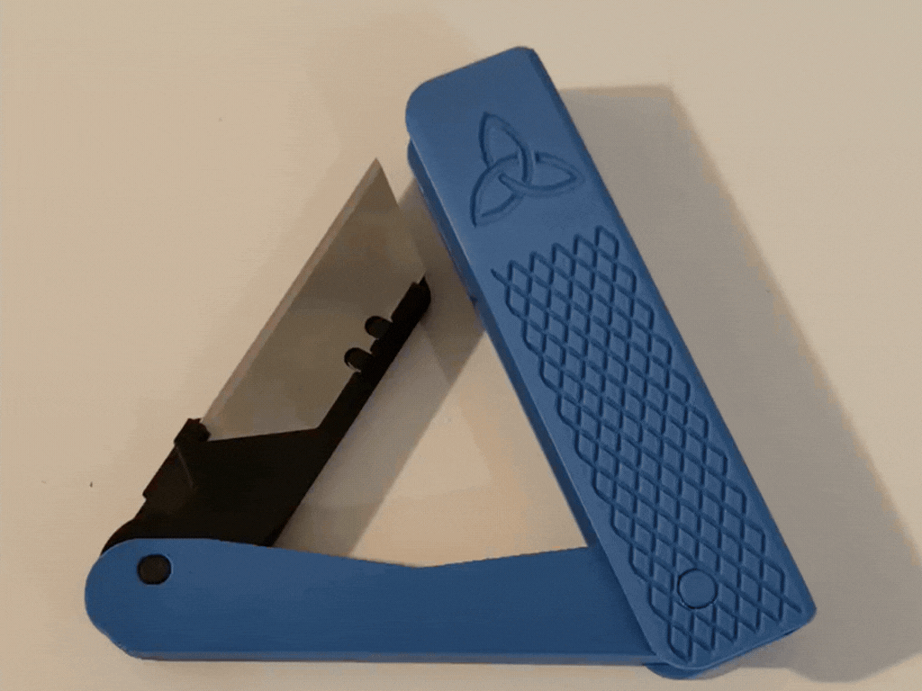 "Tri-Fold" gravity knife, utility knife