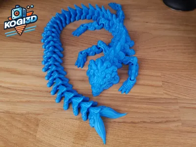 Print in Place Articulated Flexi Water Dragon - Free 3D Print Model ...