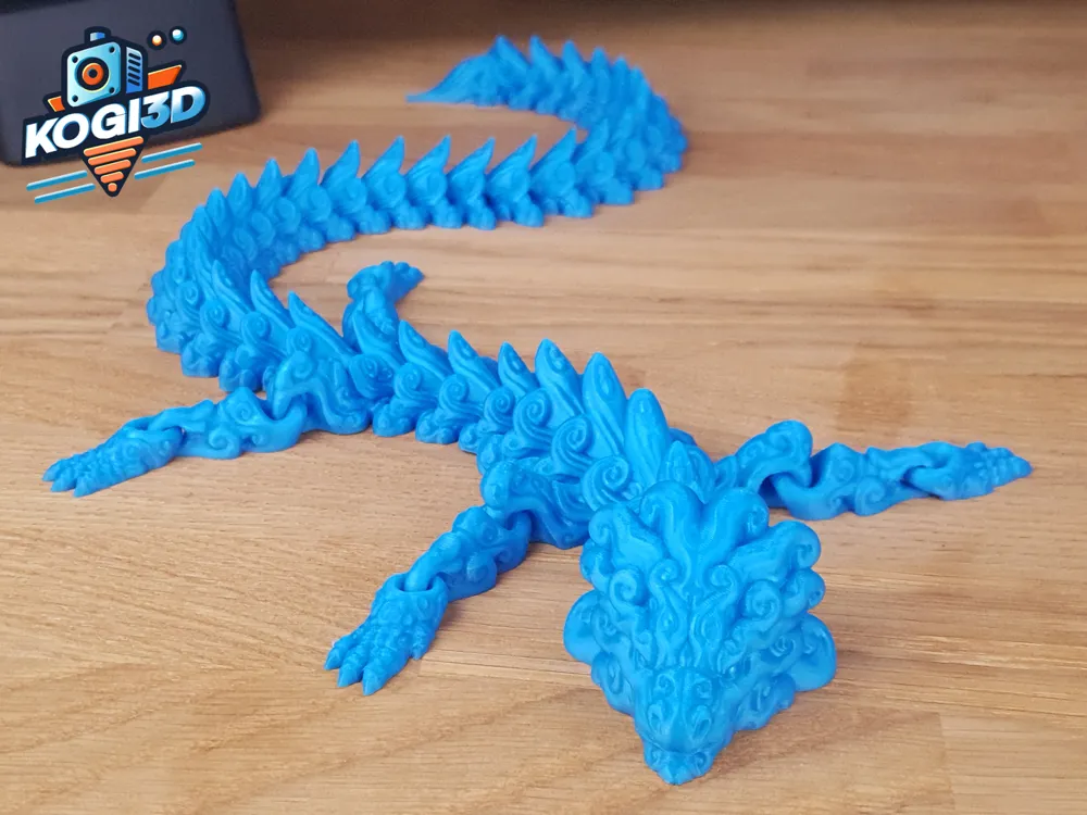 Print in Place Articulated Flexi Water Dragon - Free 3D Print Model ...