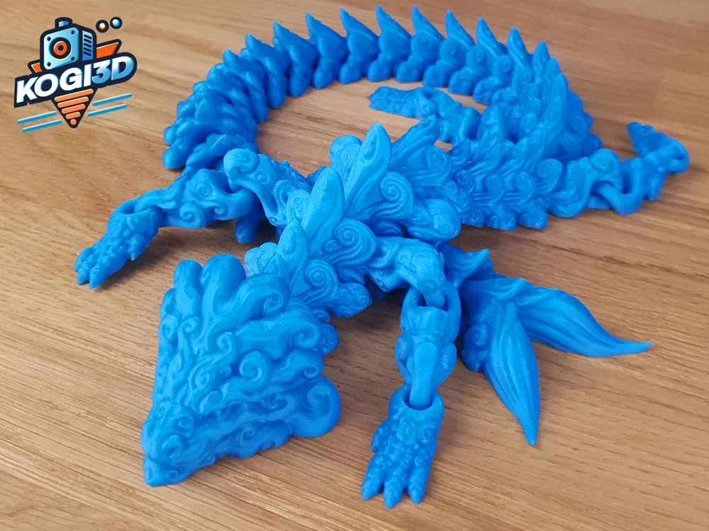Print in Place Articulated Flexi Water Dragon - Free 3D Print Model ...