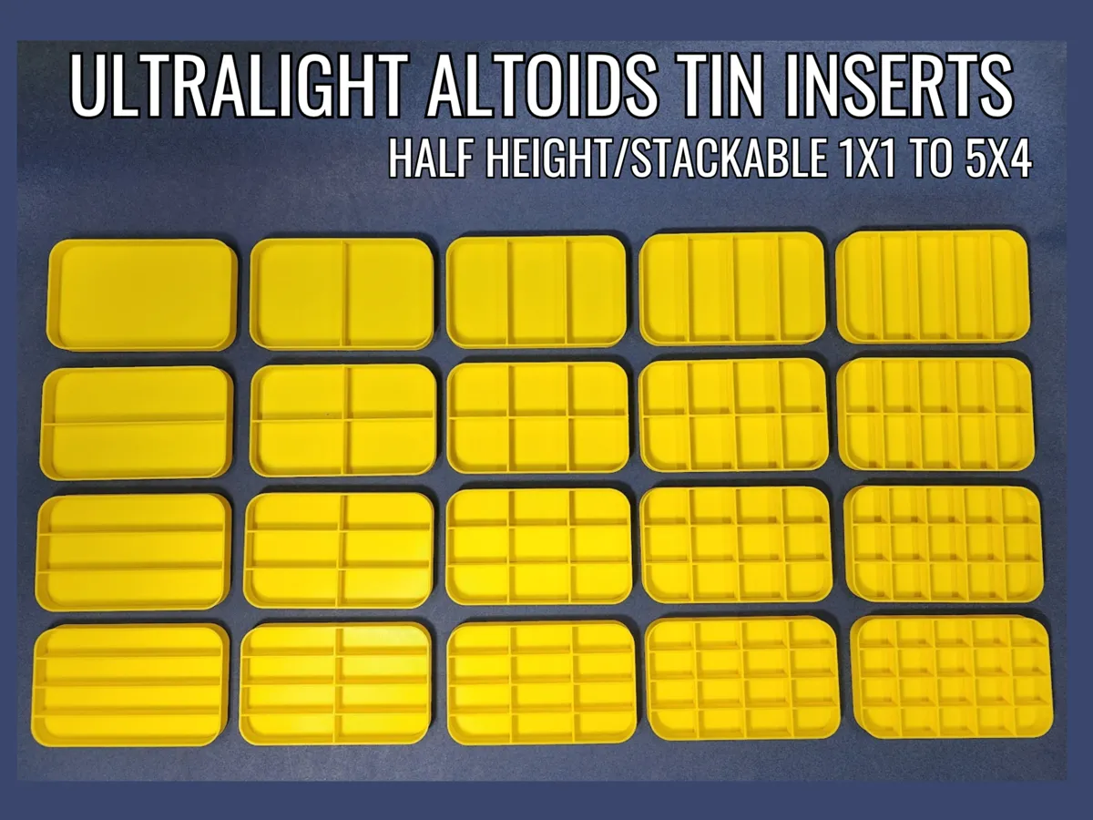 Center Height Insert Ultralight Altoids Tin Inserts, 1/2 Height Grids - Free 3D Print Model ...