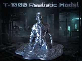 T-1000 Melting Figure - T2: Judgement Day 