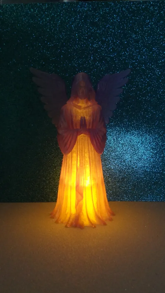 Beautiful Transparent Angel With or Without Lights - Free 3D Print ...