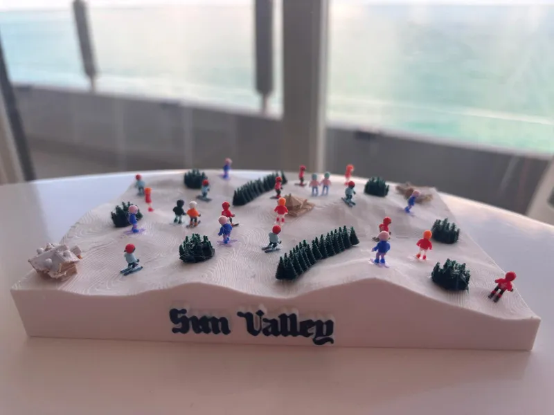 Sun Valley Ski Resort Diorama