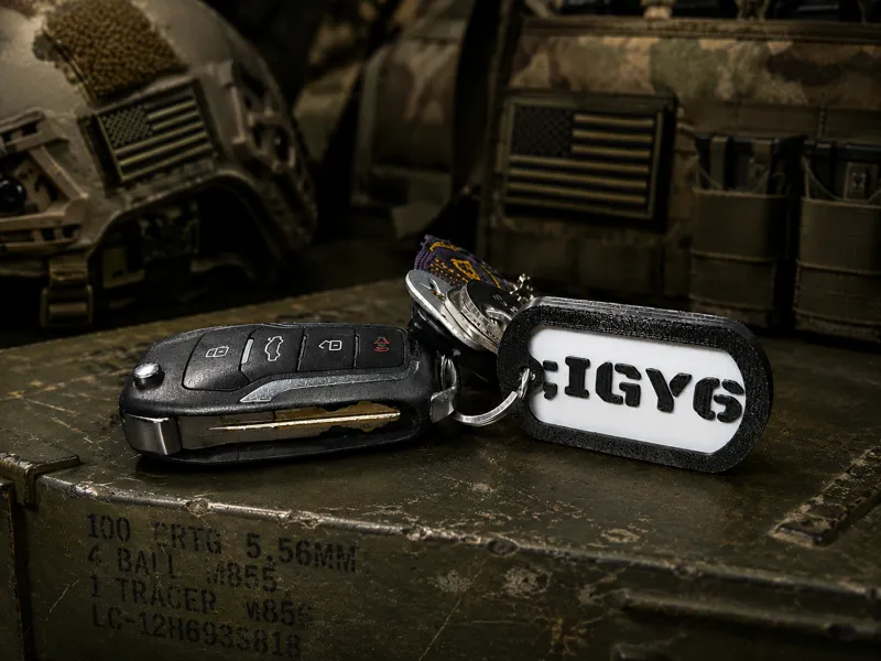 IGY6 Dog Tag Keychain