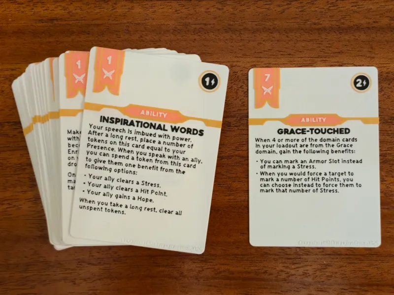 Daggerheart - Grace Domain Cards