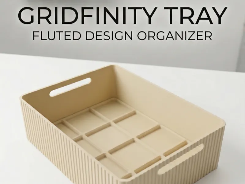 Modern Gridfinity Tray with Handles (3x4)
