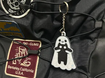 Ghost and Cat Keychain – Halloween Edition