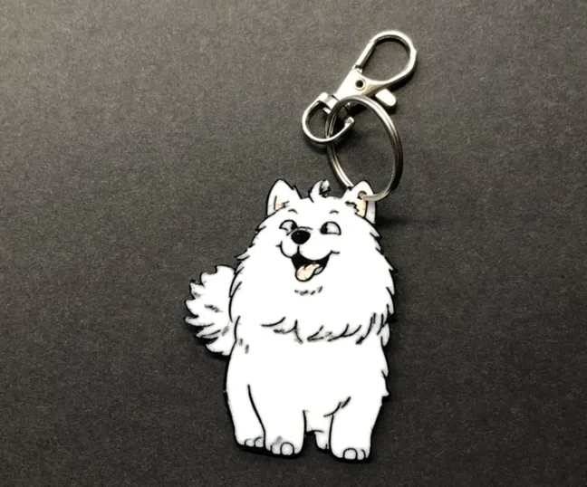 samoyed keychain
