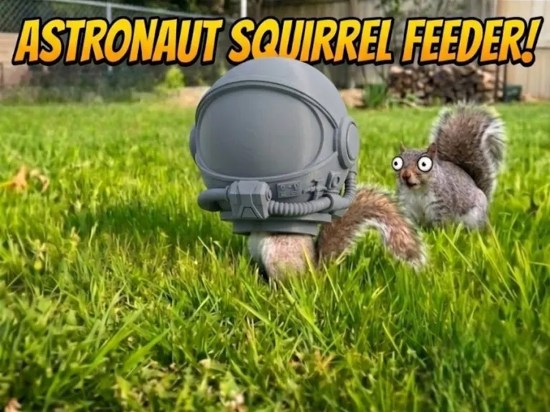 Astronaut Helmet Squirrel Feeder