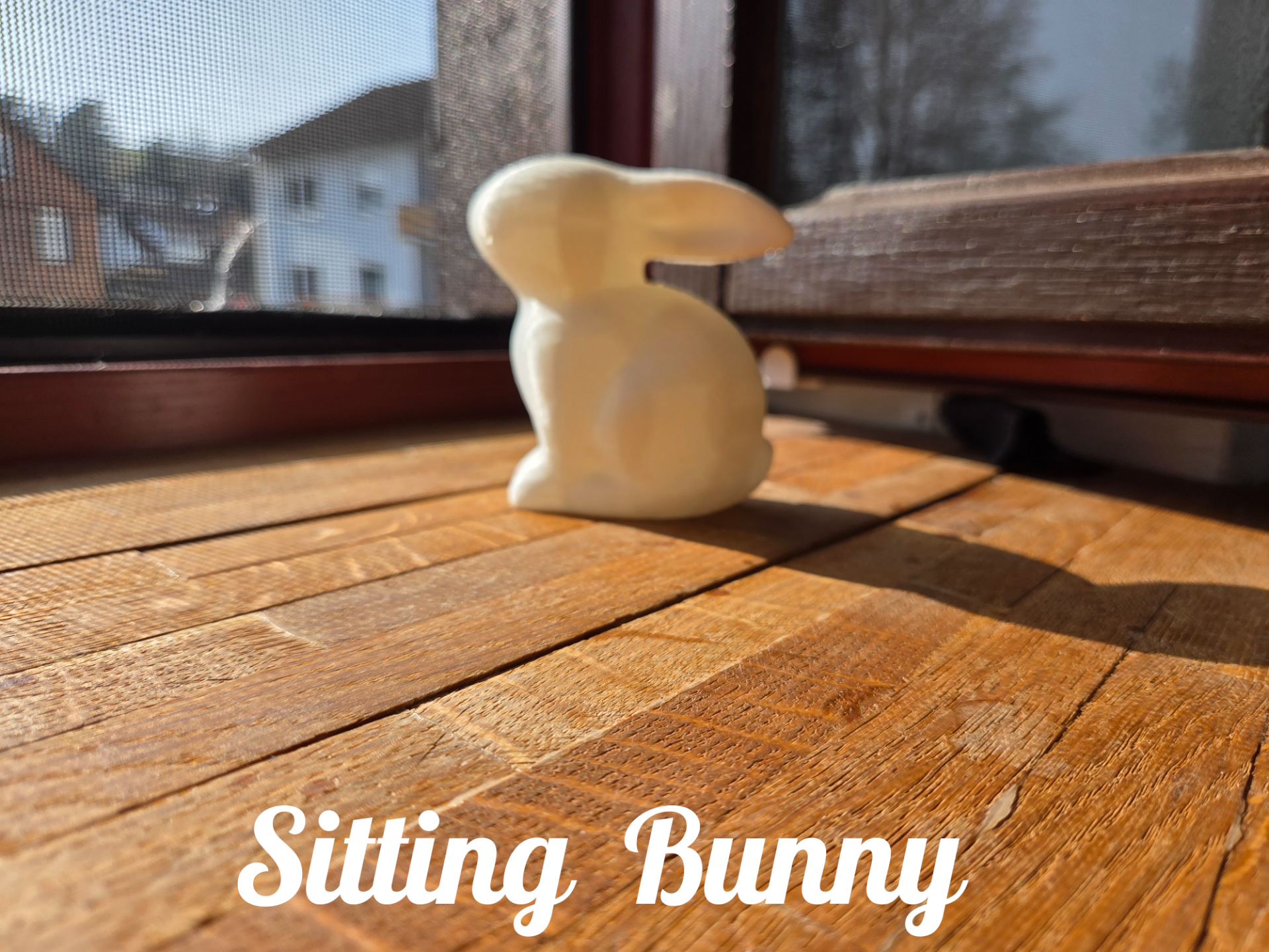 Minimalist Sitting Easter Bunny