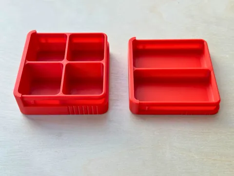 Sliding Lid Pill Box with Compartments / Parts Box view 4