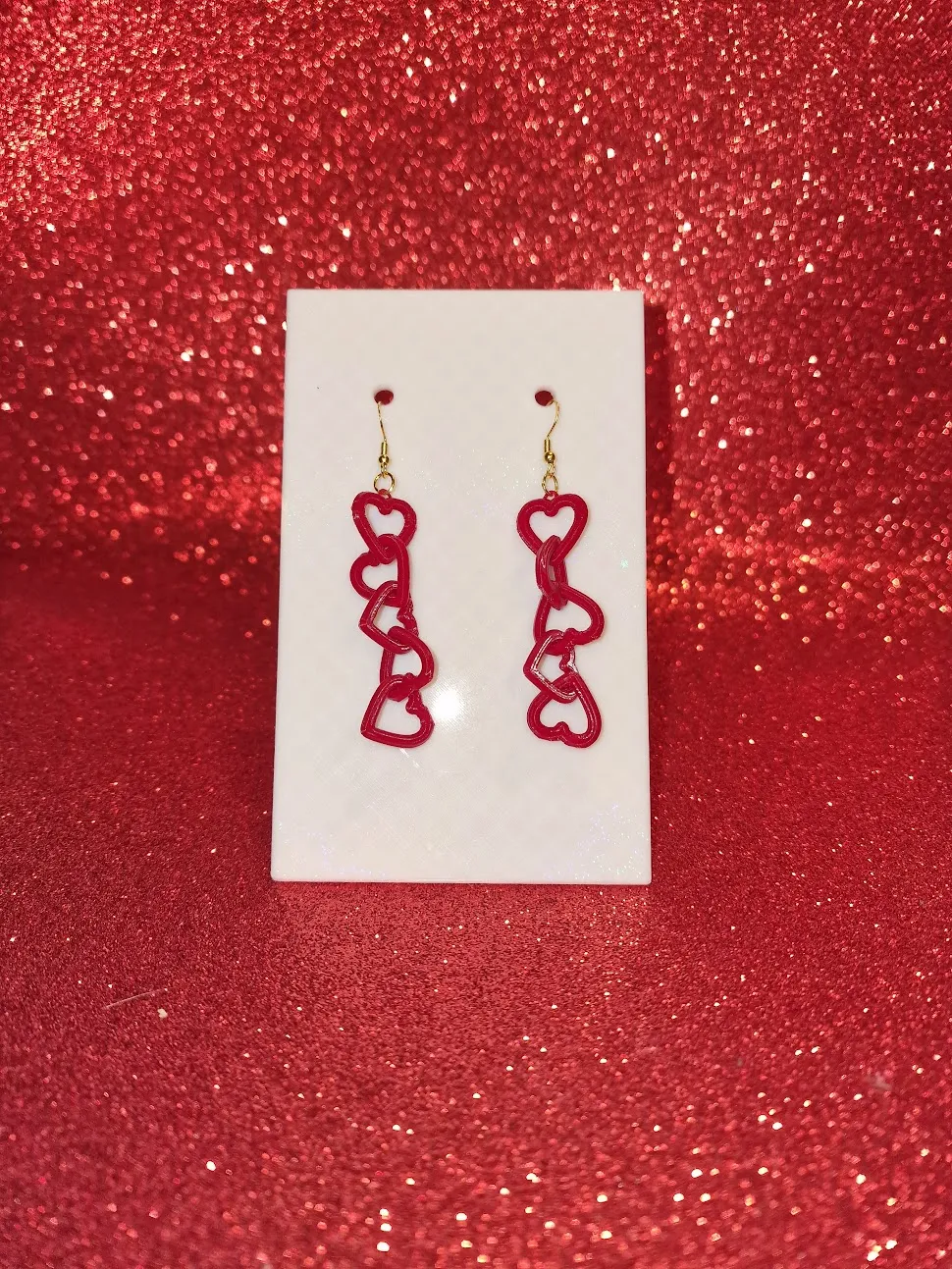 Chain of love earrings view 2