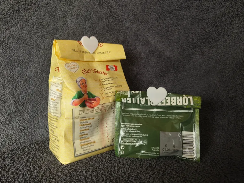 Herzklipp für Verpackungen