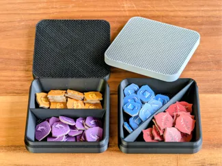 Game Bit Tray with Lid (Two Comparments)