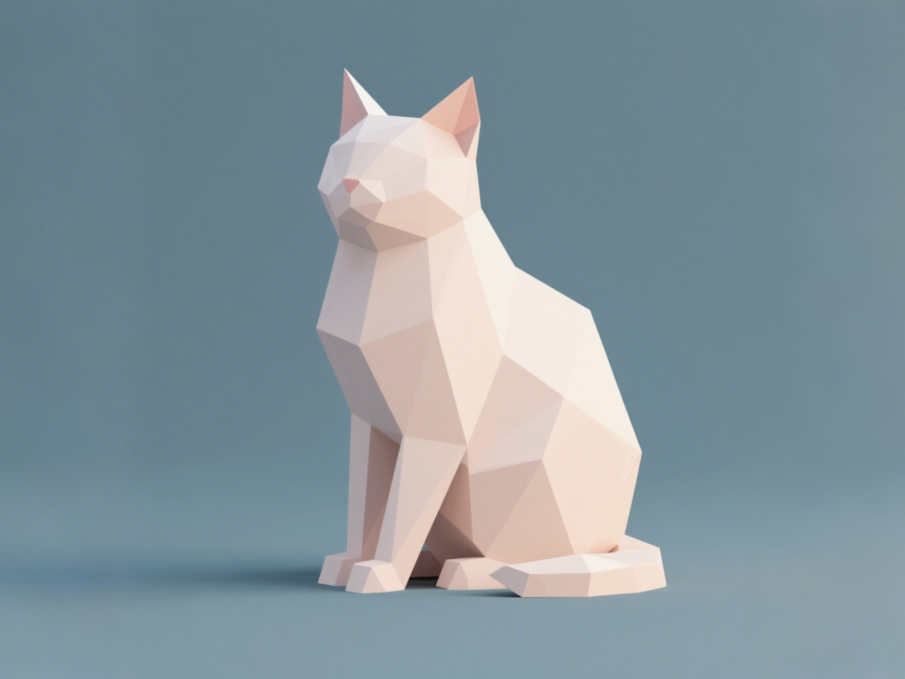 Düşük poli kedi