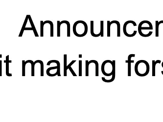 Littile announcment.