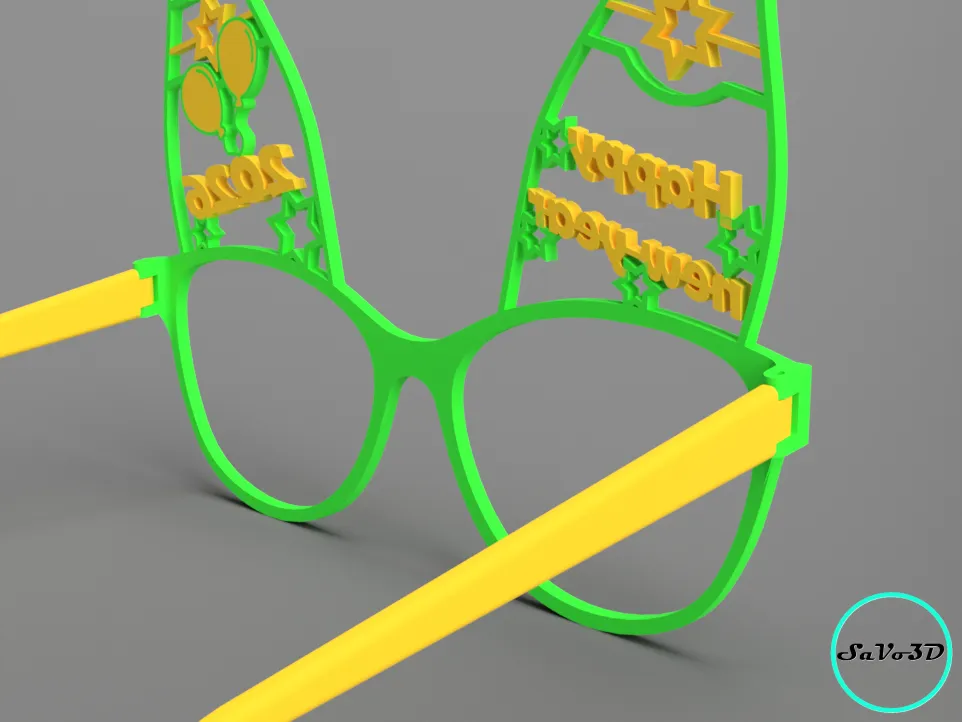 Adorno de entretenimiento coleccionable de gafas de Año Nuevo especialmente diseñado