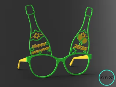 Adorno de entretenimiento coleccionable de gafas de Año Nuevo especialmente diseñado