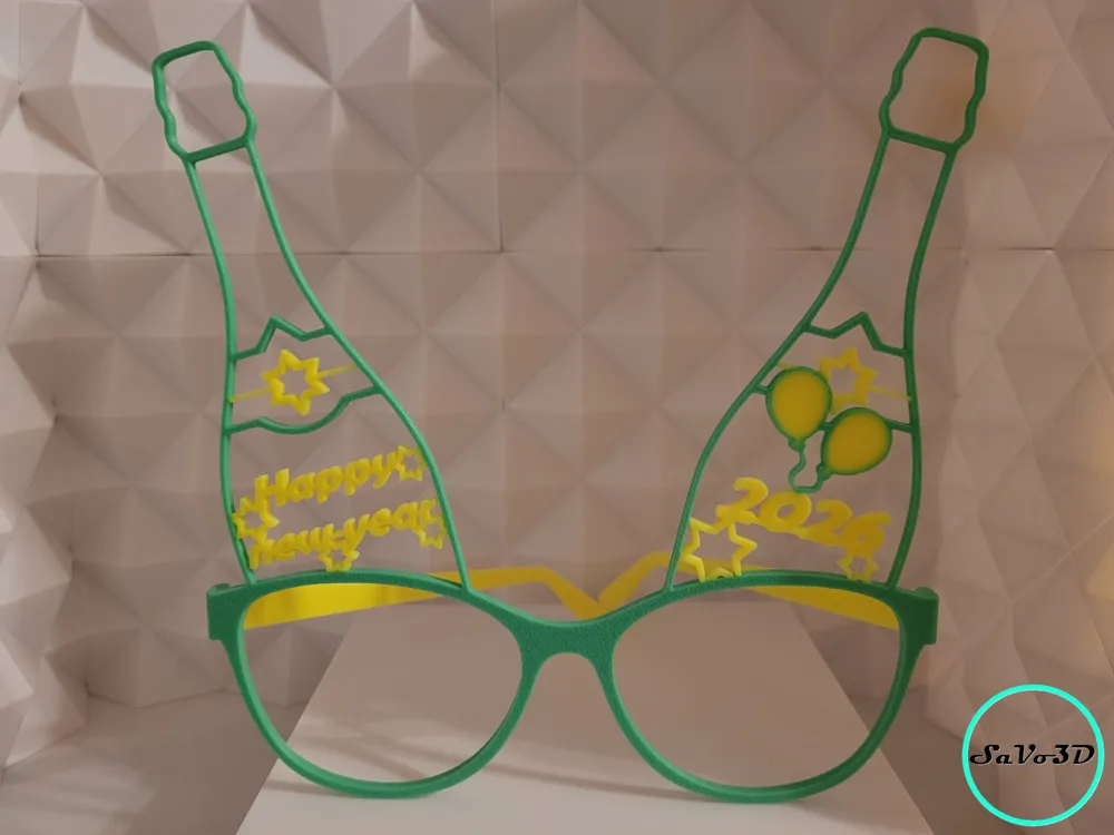 Adorno de entretenimiento coleccionable de gafas de Año Nuevo especialmente diseñado