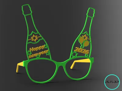Adorno de entretenimiento coleccionable de gafas de Año Nuevo especialmente diseñado