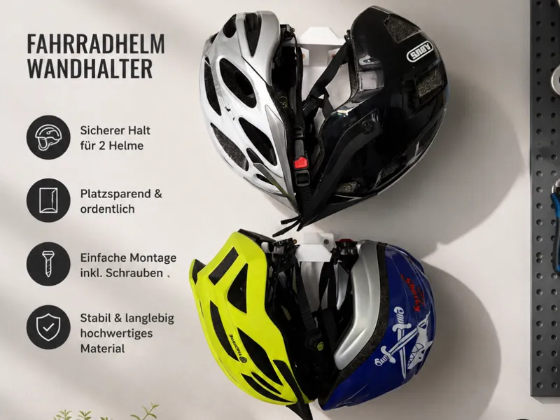 Fahrradhelm Halter für 2 Helme