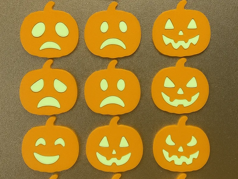 halloween 2D pumpkins multi color no ams