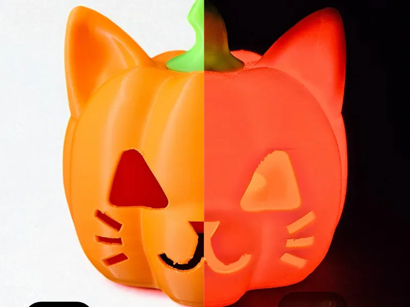 Cat-O-Lantern Halloween Candle Holder