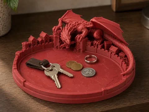 Bandeja organizadora: Citybreaker – Dragon Attack Catch-All Tray — referencia de MakerWorld