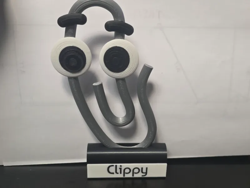 Clippy Poseable Base with Name Plaque