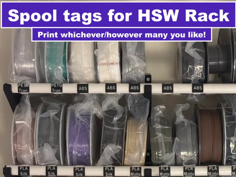 Spool Tags for 3/4 Inch PVC HSW