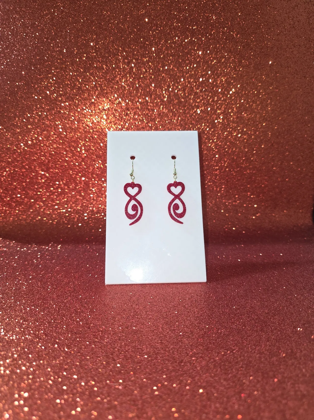 Infinite love comma earrings view 2