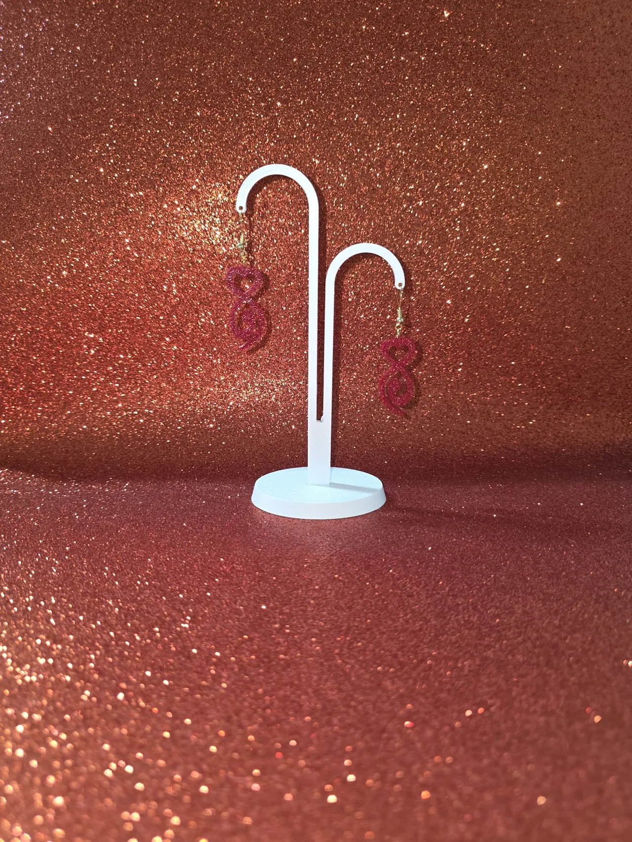 Infinite love comma earrings view 3
