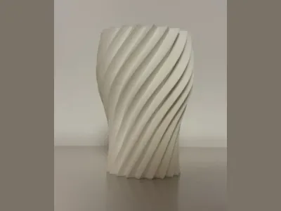 Modern striped twist vase
