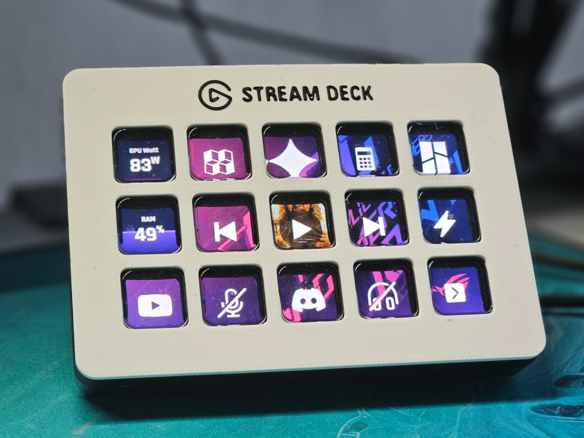 Weiße Abdeckung für das Elgato Stream Deck