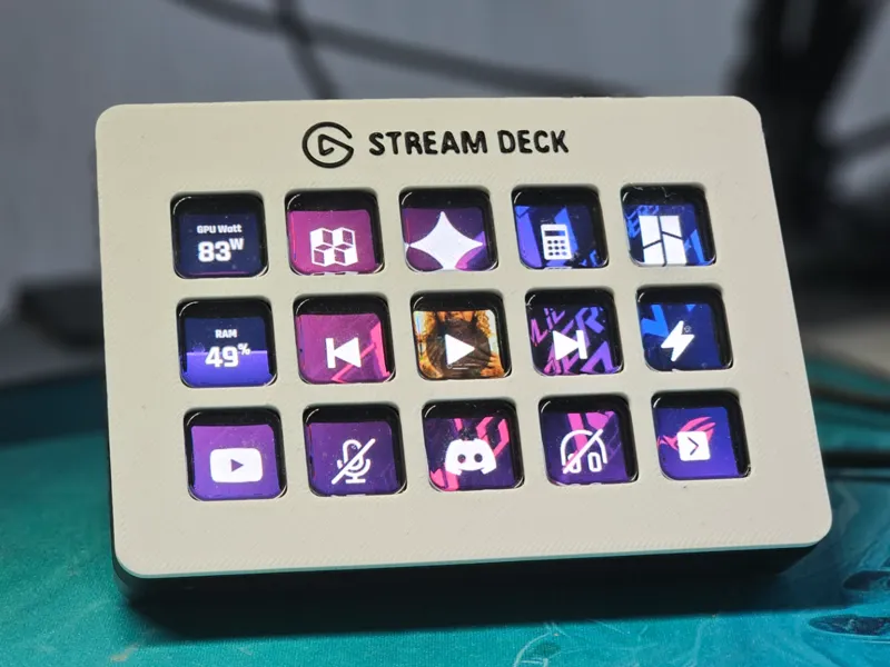 Weiße Abdeckung für das Elgato Stream Deck