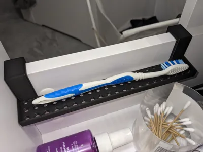 Toothbrush shelf