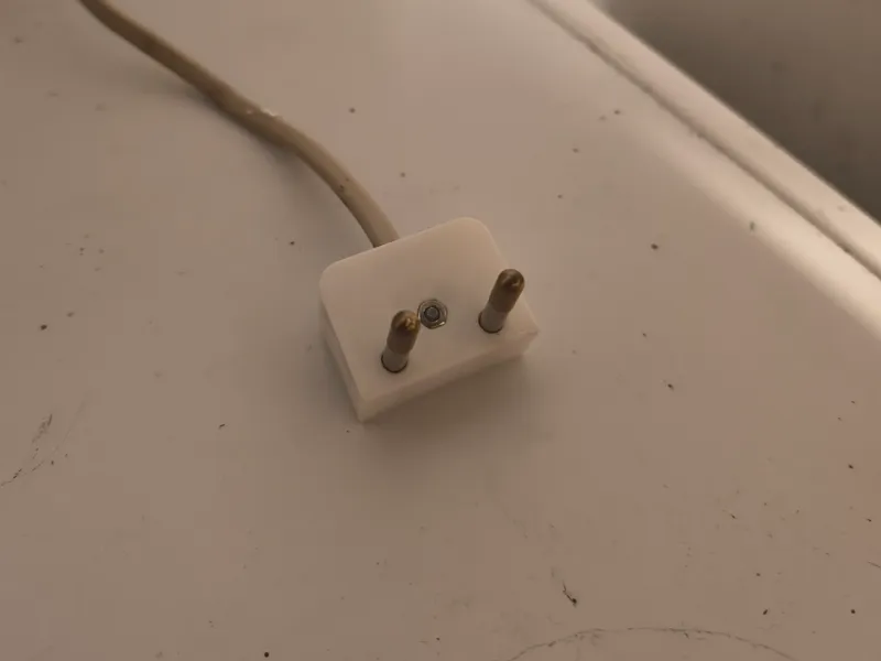 Flat angled EU plug (Denmark) 