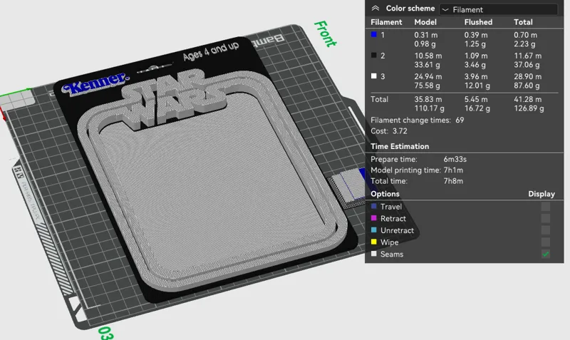 Star Wars Card Back Light Box