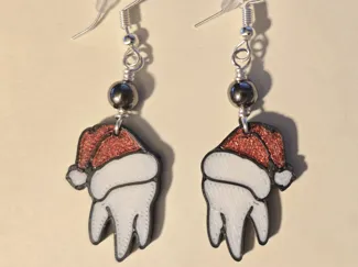 Tooth with Santa Hat