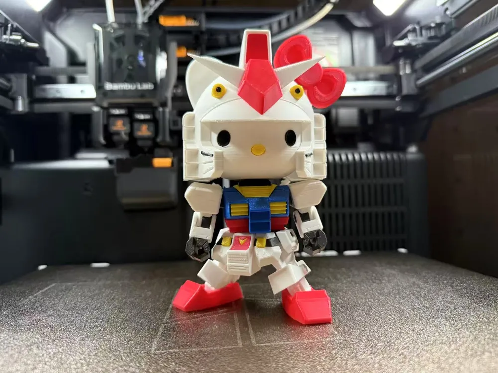 No AMS- Articulated Hello Kitty Gundam (nearly 100 parts/160g/6.5h) by ...