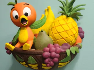 Orange Bird Fruit Bowl towel hanger
