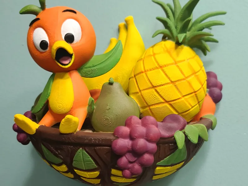 Orange Bird Fruit Bowl towel hanger