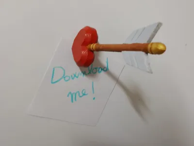 Cupid Arrow Heart Magnet – Valentine’s Note Holder