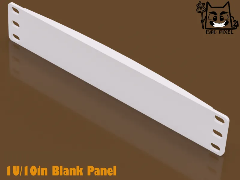 10" 1U Blank Panel