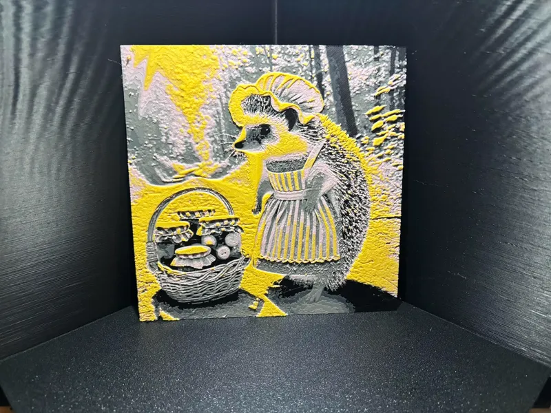 Mrs Tiddlewinks in yellow and pink 