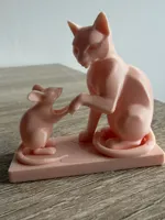 Figurine chat et souris noire moderne — photo 2